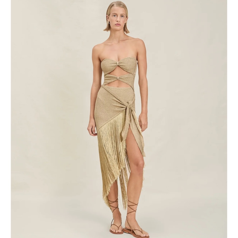 NWT Devon Windsor Paxton skirt in gold